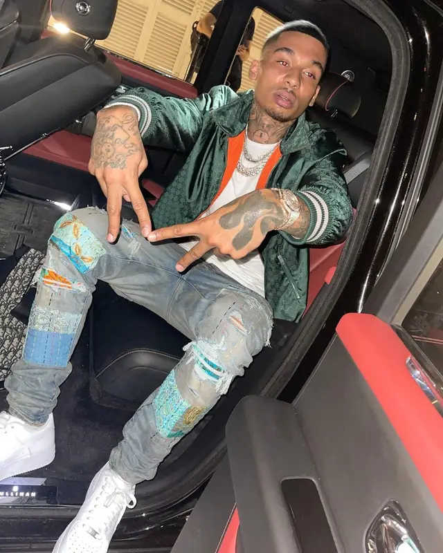 Fredo outfit in Gucci, Amiri, and Tom Ford, 2021