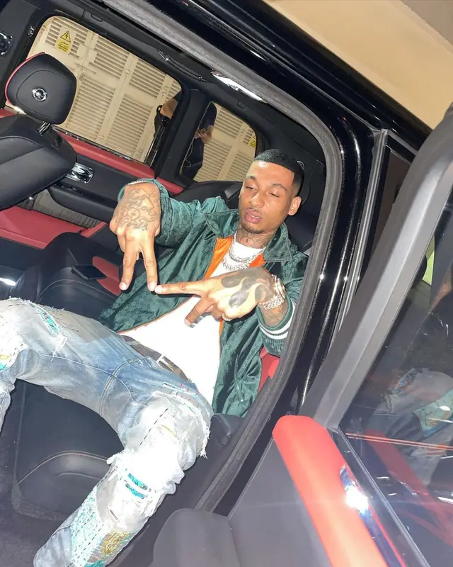 Fredo outfit in Gucci, Amiri, and Tom Ford, 2021
