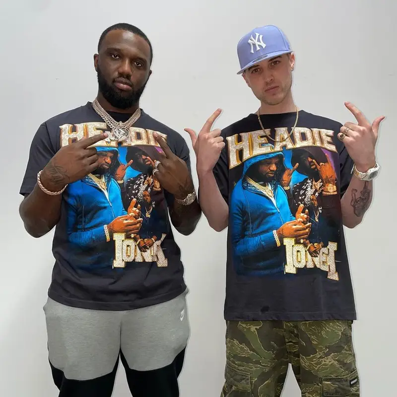 Headie One outfit in Marino Morwood, 2021