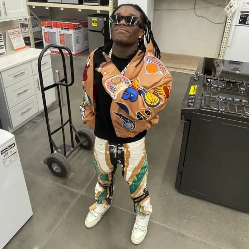 Lil Uzi Vert outfit in Jeff Hamilton, Denim Tears, and Louis Vuitton, 2021
