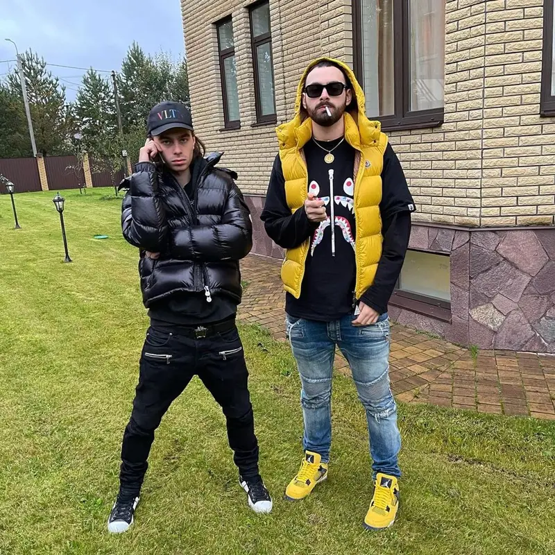 Fresco outfit in Moncler, Bape, and Balmain, 2021