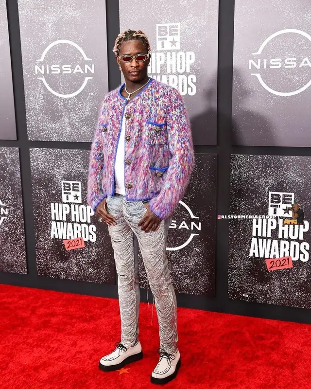 Young Thug outfit in Amiri and Marni, 2021