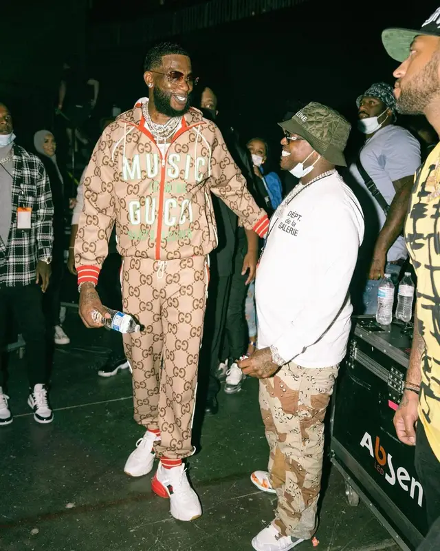 Gucci Mane outfit in Gucci and Cartier, 2021