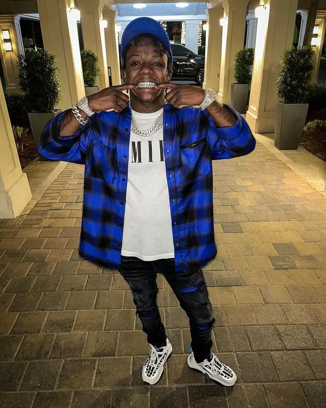 Jackboy outfit in Amiri, 2021