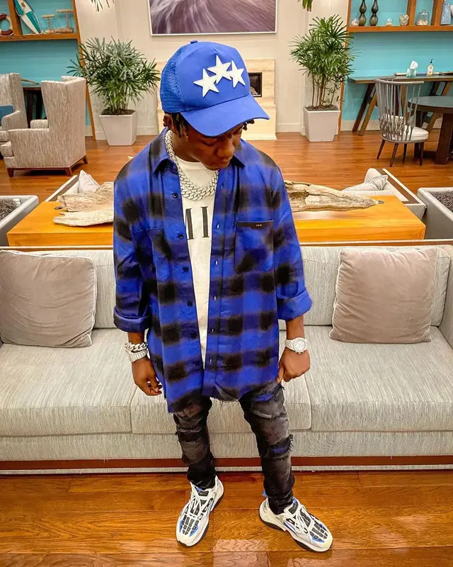 Jackboy outfit in Amiri, 2021
