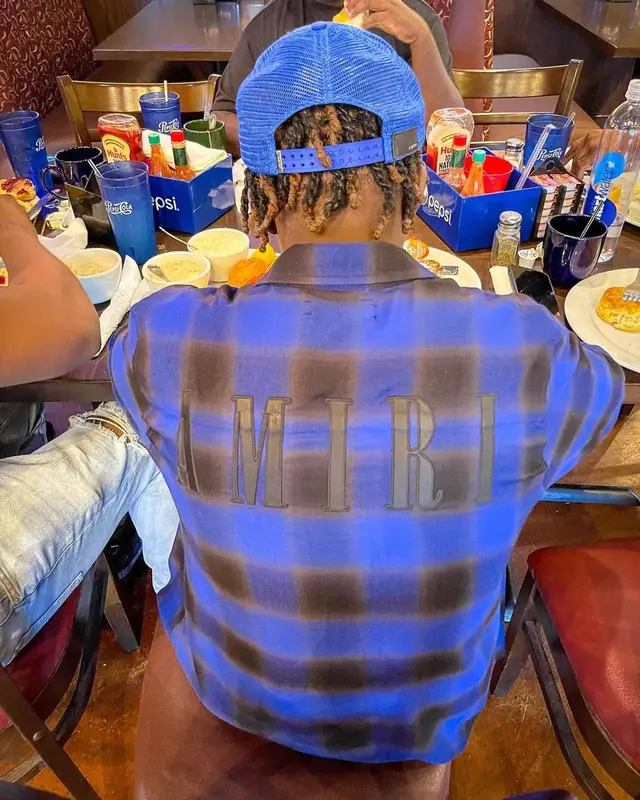 Jackboy outfit in Amiri, 2021