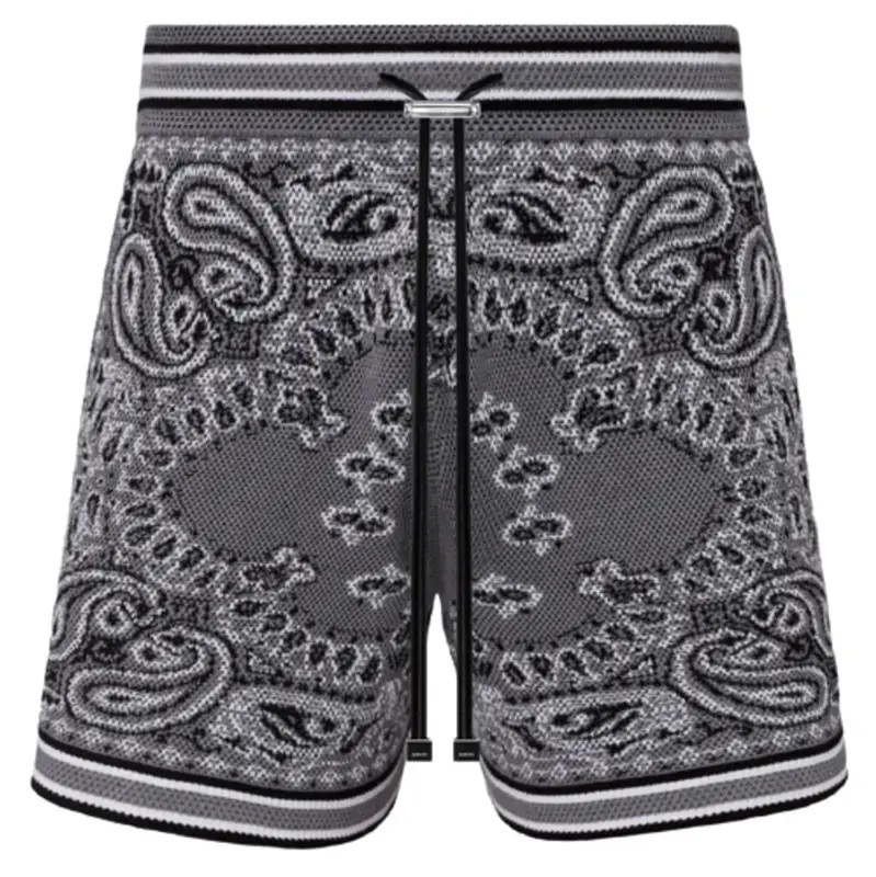 AMIRI Bandana Crochet Basketball Shorts Dark Brown pour femmes