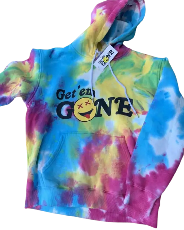 Get Em Gone Classic Logo Tie Dye Hoodie $45