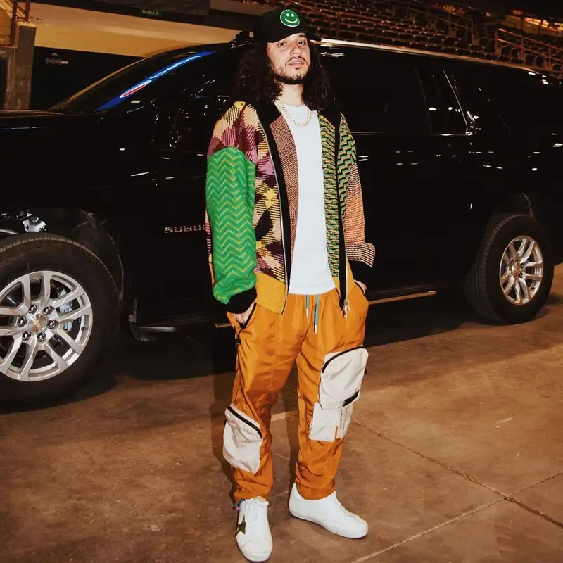 Russ outfit in Palm Angels, Golden Goose, and Missoni, 2021
