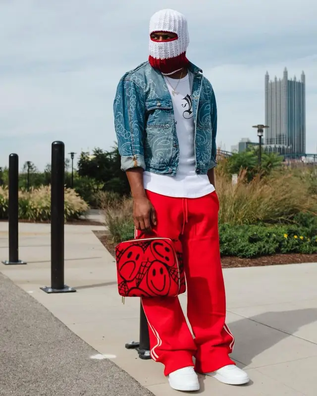 JuJu outfit in Menace, Maison Margiela, and Bela Cartess, 2021