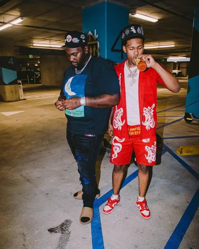 Peezy outfit in Amiri, New Era, and Yeezy, 2021