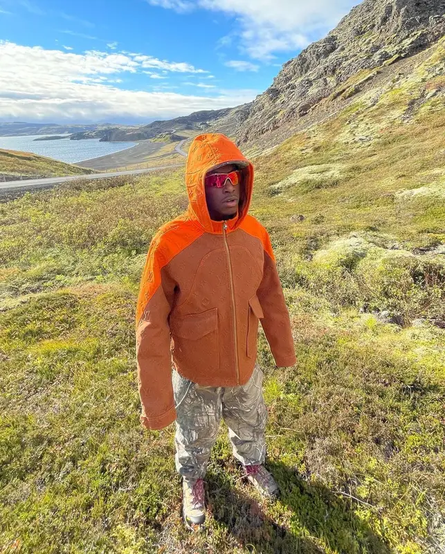 Bloody Osiris outfit in Louis Vuitton, Marine Serre, and Dsquared2, 2021