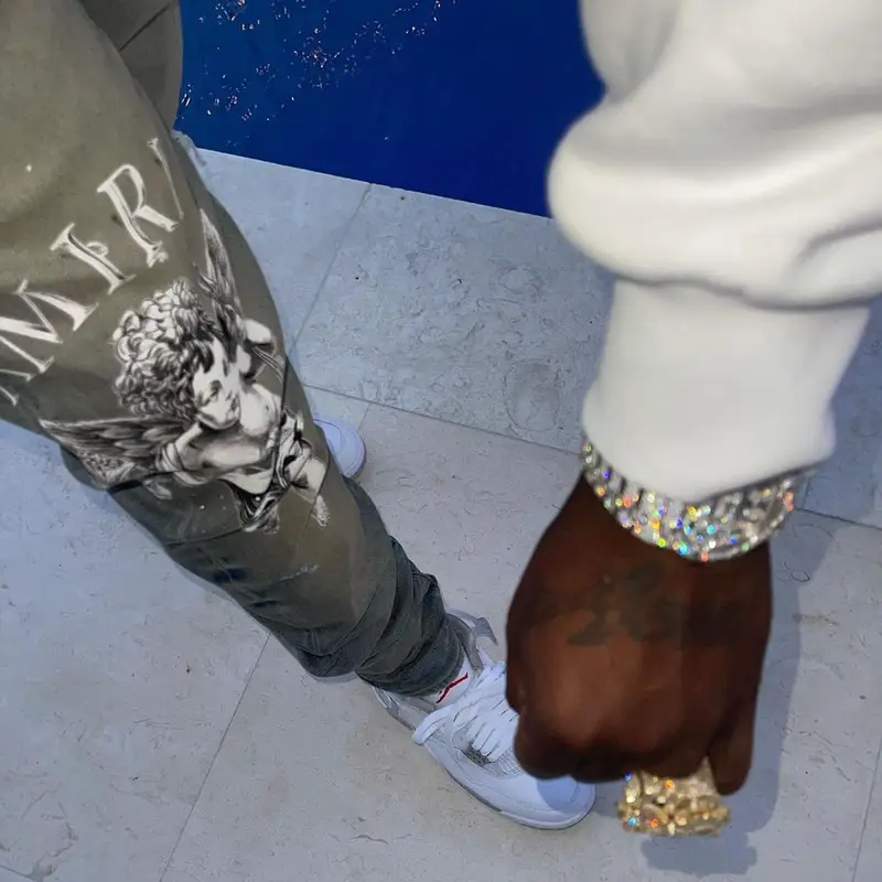 Kodak Black outfit in Amiri and Jordan, 2021
