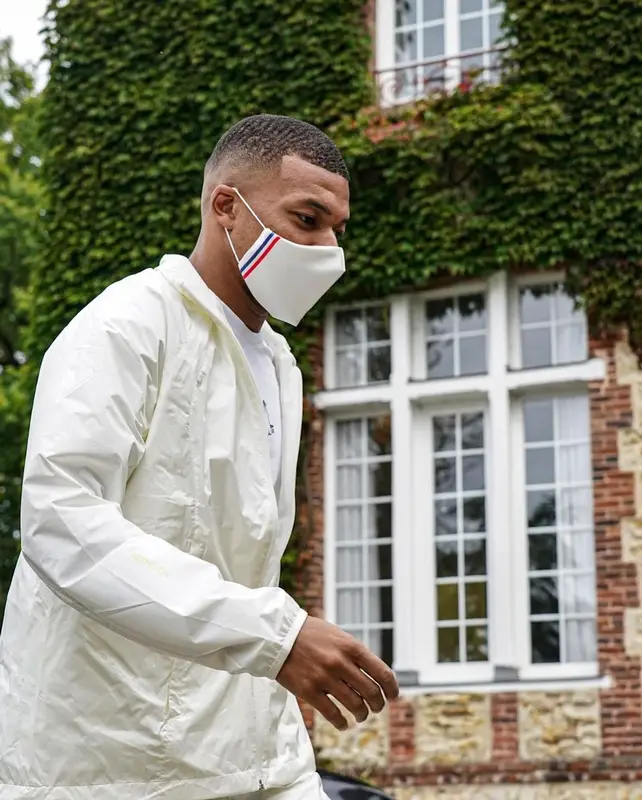 Kylian Mbappe outfit in Nike, FFF, and Drake Merch, 2021