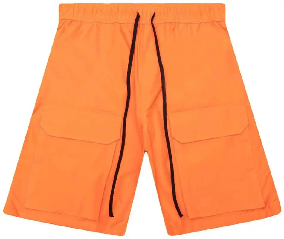 Reese Cooper Ripstop Cargo Drawstring Orange Shorts $298