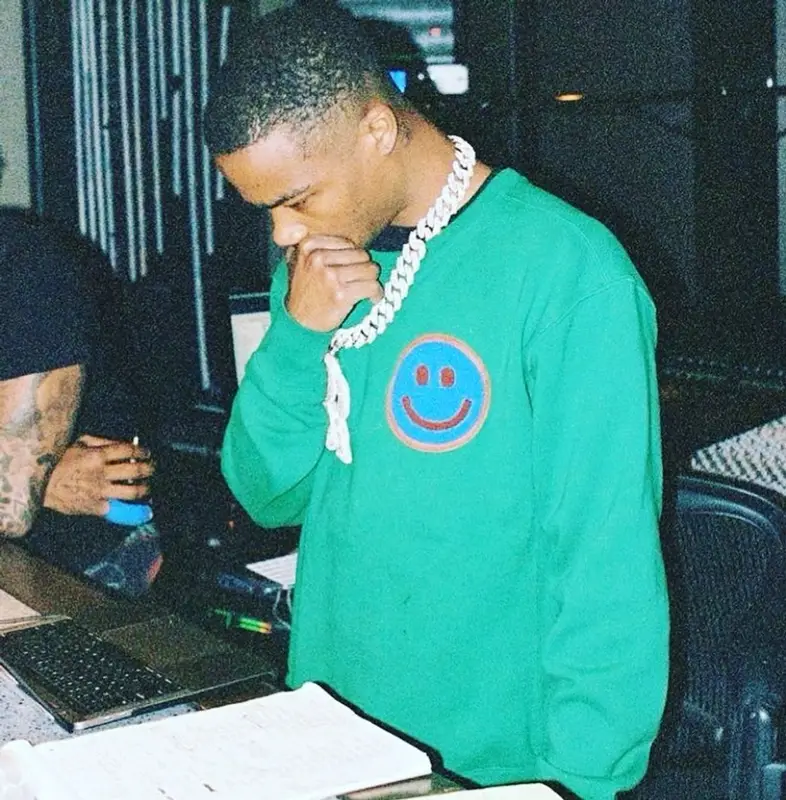Roddy Ricch outfit in Valas Los Angeles, 2021