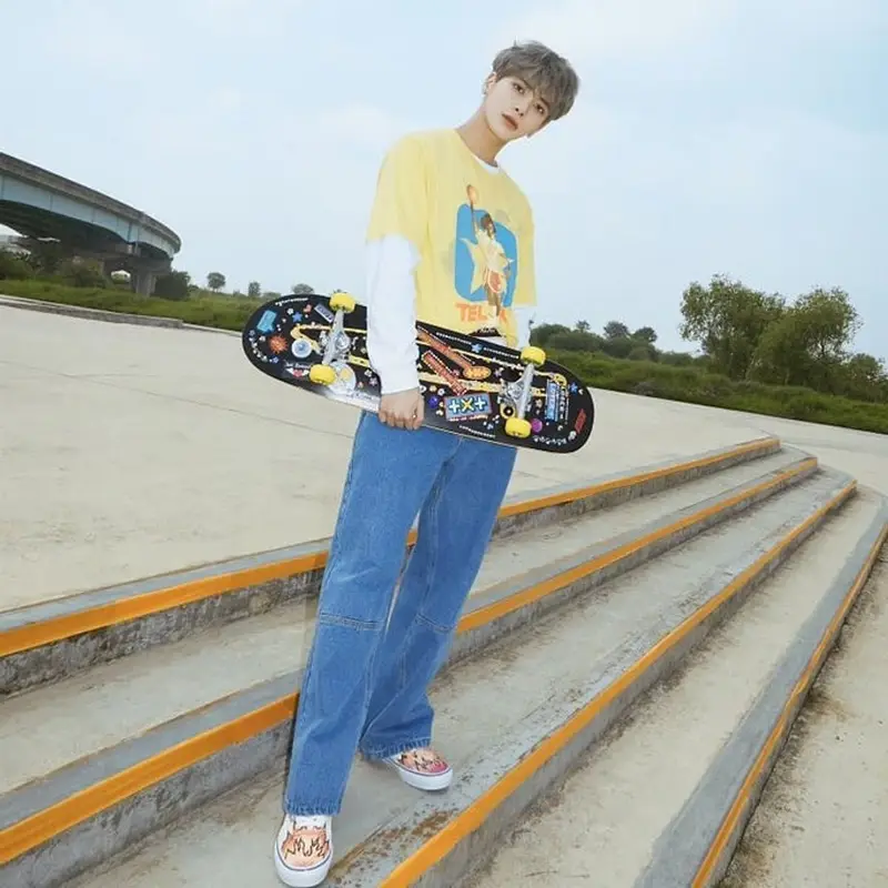 Taehyung outfit in Converse, Telfar, and Palace, 2021