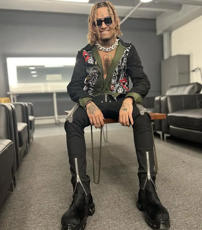 Lil Pump outfit in Rick Owens and Chanel, 2021