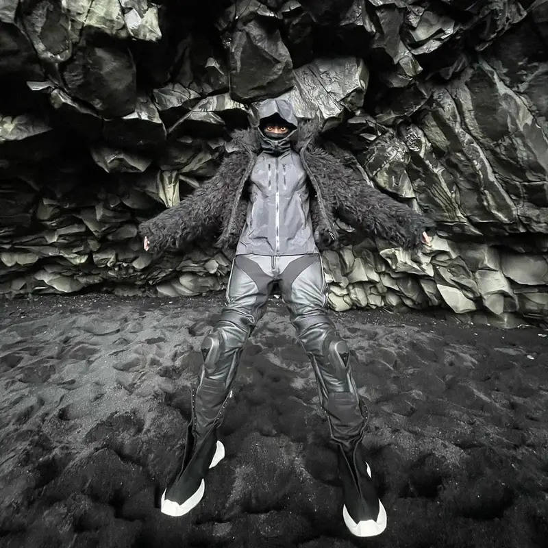 Bloody Osiris outfit in Balenciaga, 66 North, and Dainese, 2021