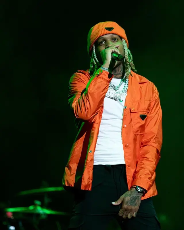 Lil Durk outfit in Dior and Prada, 2021