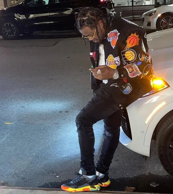 Rowdy Rebel outfit in Jeff Hamilton, Amiri, and Gucci, 2021