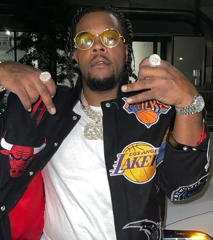 Rowdy Rebel outfit in Jeff Hamilton, Amiri, and Gucci, 2021