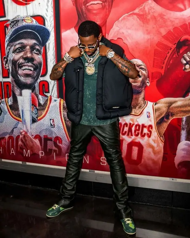 Fabolous outfit in Ambush, Stone Island, and Cartier, 2021