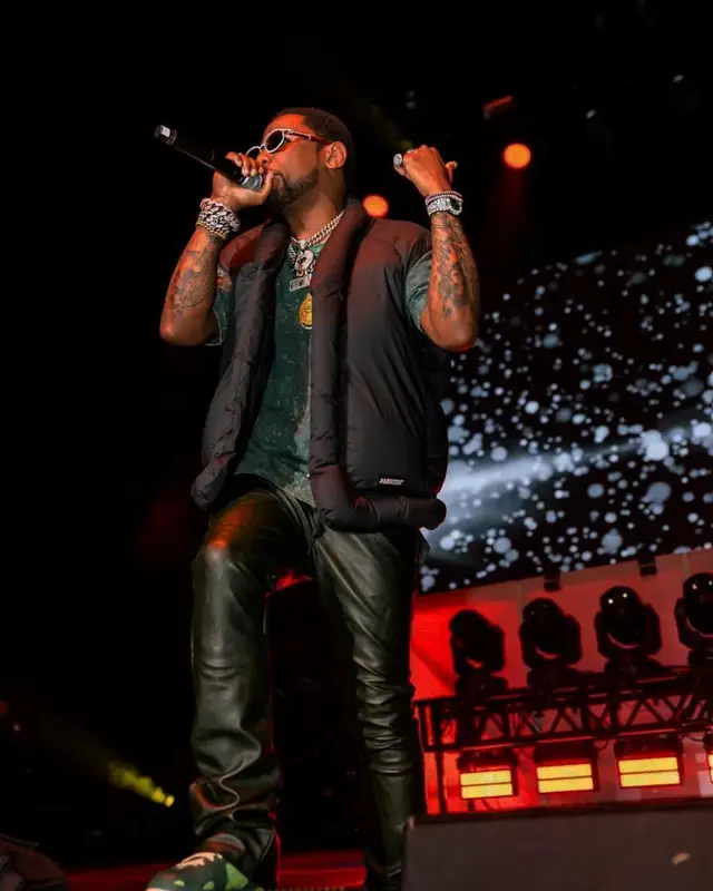 Fabolous outfit in Ambush, Stone Island, and Cartier, 2021
