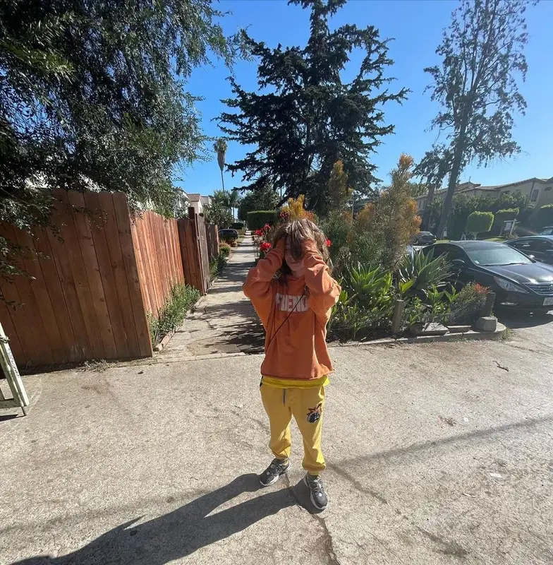 Matt Ox outfit in Vlone and The Hundreds, 2021