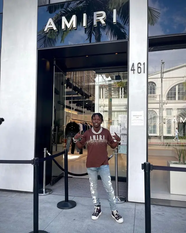 Jackboy outfit in Amiri, Dior, and Peter Doig, 2021