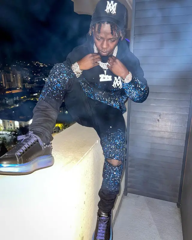 Jackboy outfit in Amiri, 2021