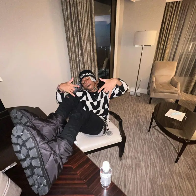 SoFaygo outfit in Valentino, Prada, and Balenciaga, 2021