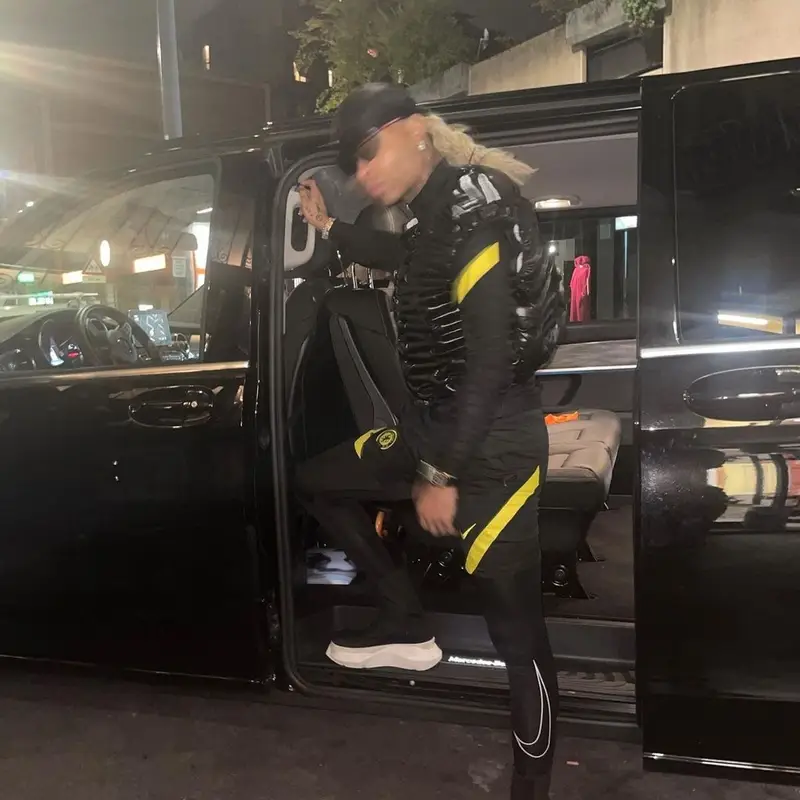Ronny J outfit in Nike, Rick Owens, and Prada, 2021