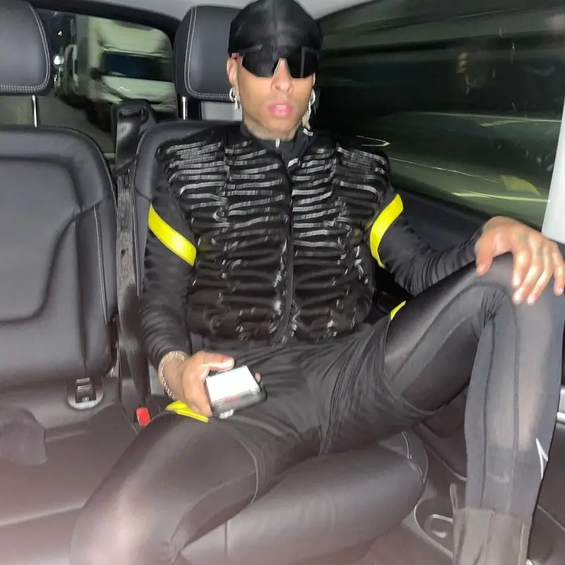 Ronny J outfit in Nike, Rick Owens, and Prada, 2021