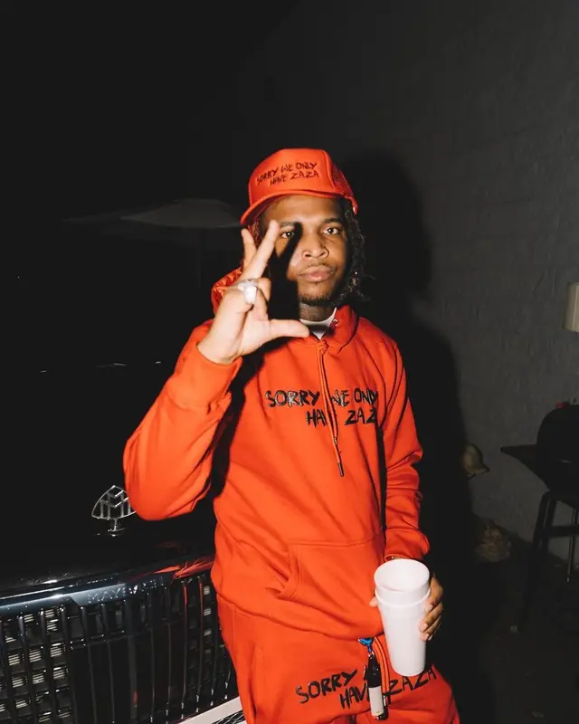 Lil Keed outfit in Unruly Hustle and Gucci, 2021
