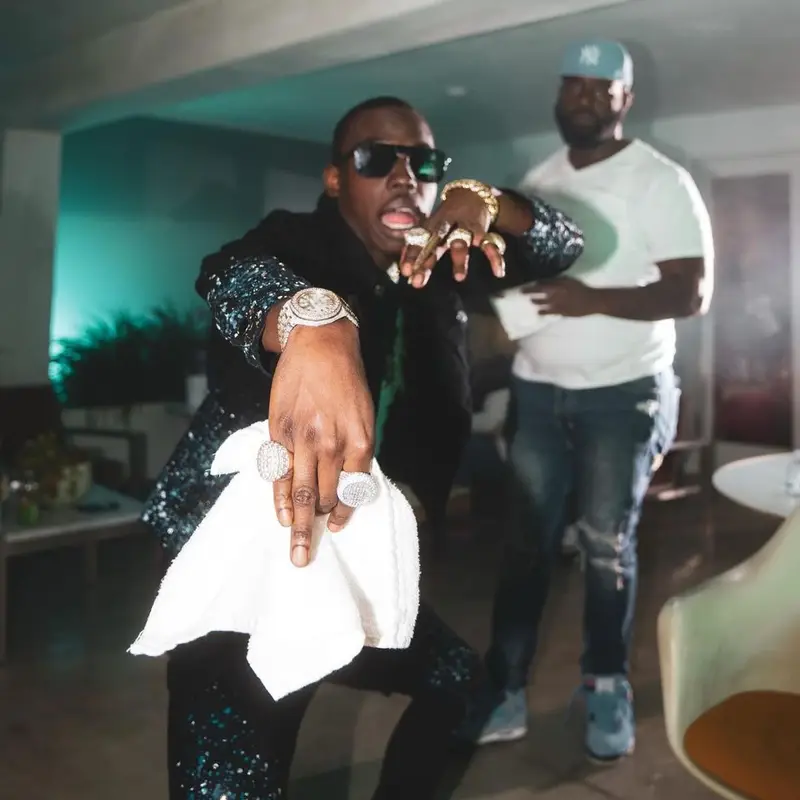 Bobby Shmurda outfit in Amiri, Jordan, and Dior, 2021