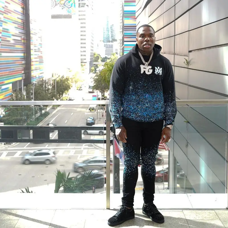BandMan Kevo outfit in Amiri and Christian Louboutin, 2021