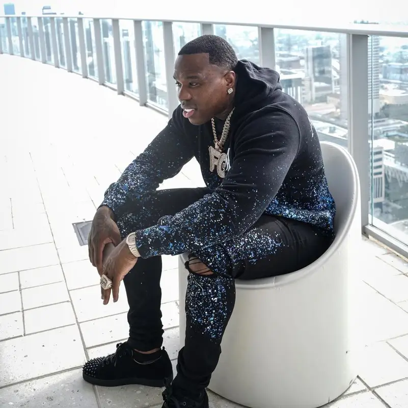 BandMan Kevo outfit in Amiri and Christian Louboutin, 2021