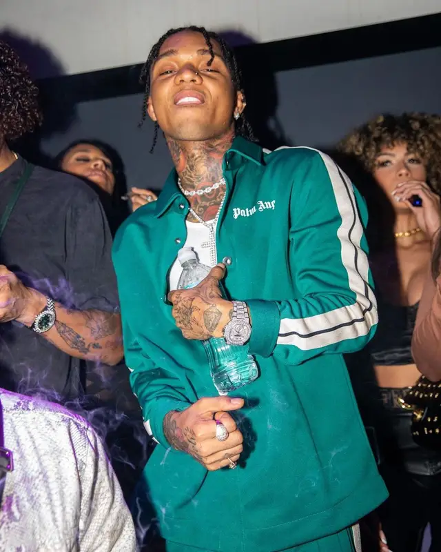 Swae Lee outfit in Palm Angels, Dior, and Calvin Klein, 2021