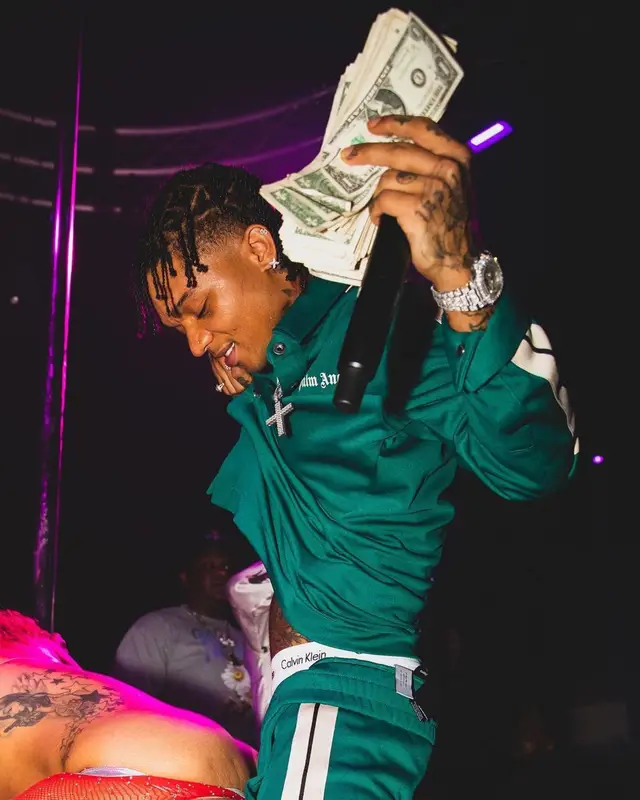 Swae Lee outfit in Palm Angels, Dior, and Calvin Klein, 2021