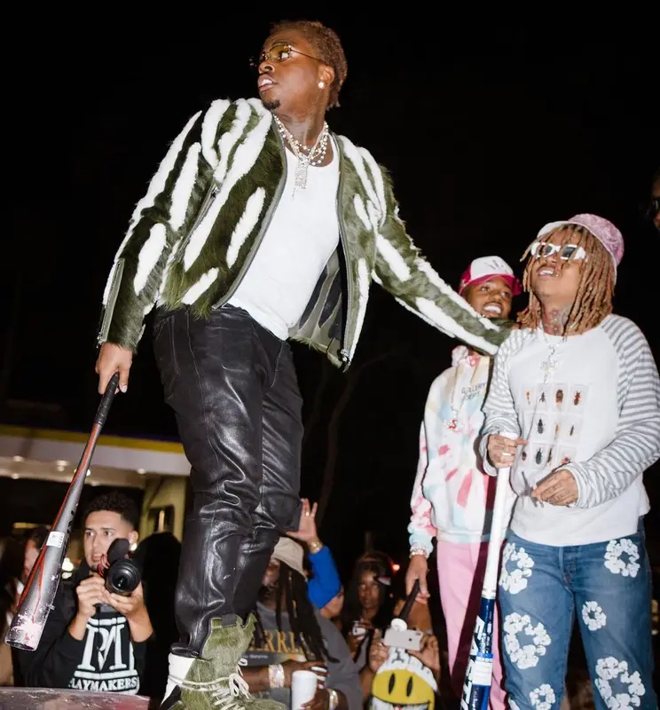 Gunna outfit in Rick Owens, 2021