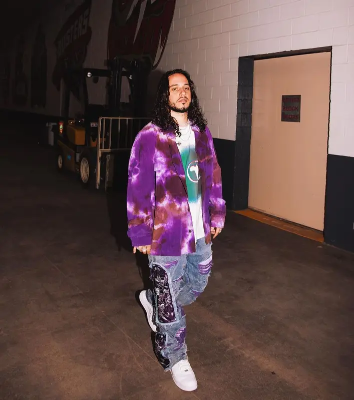 Russ outfit in Ahluwalia, Who Decides War, and Nike, 2021