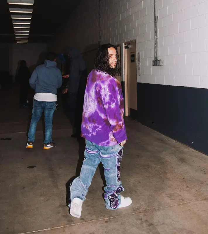 Russ outfit in Ahluwalia, Who Decides War, and Nike, 2021