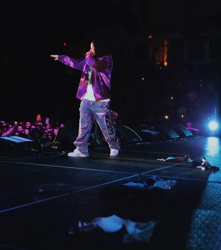 Russ outfit in Ahluwalia, Who Decides War, and Nike, 2021