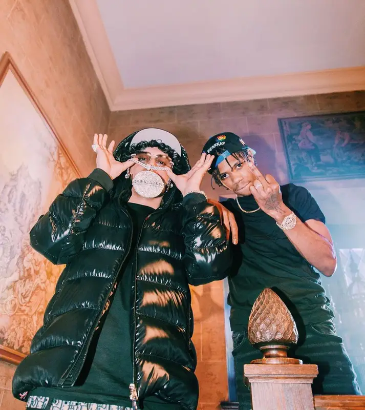 OhGeesy outfit in Moncler, Dior, and Cartier, 2021