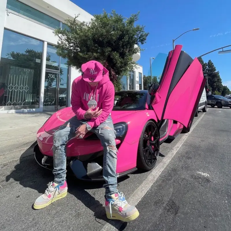 OhGeesy outfit in Amiri, Jordan, and Union Los Angeles, 2021