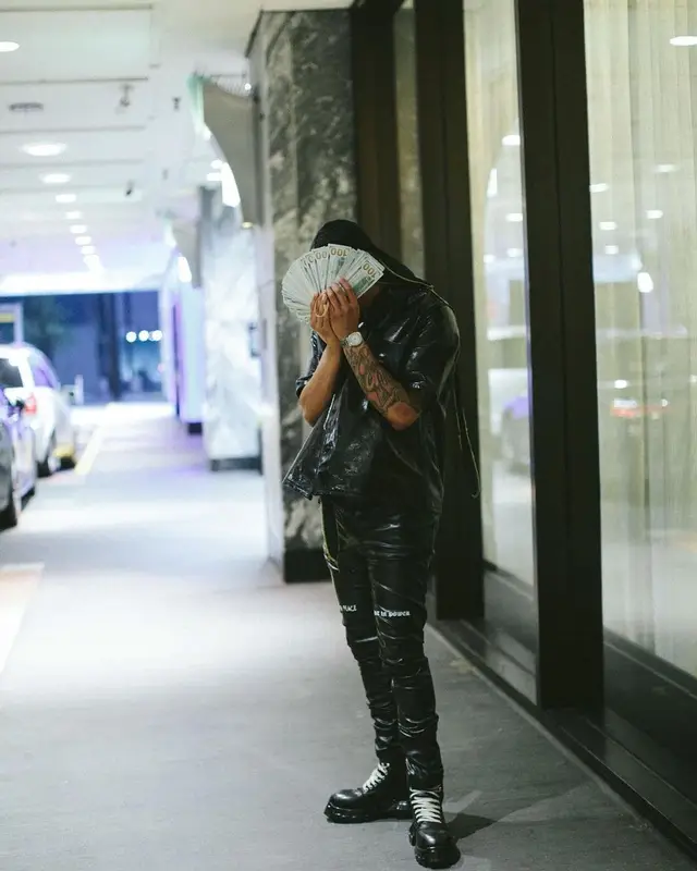G Herbo outfit in Gallery Dept., Rta, and Rick Owens, 2021