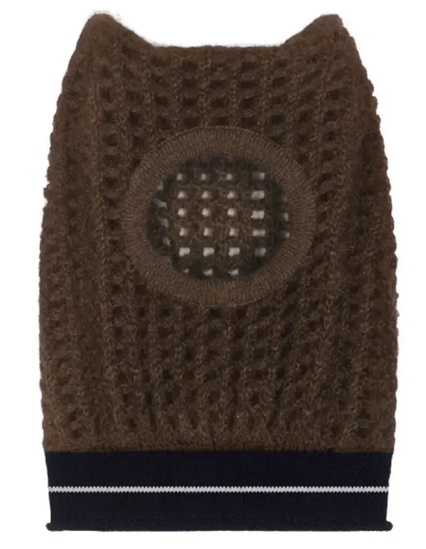 Givenchy Horns Mesh Effect Knit Brown 