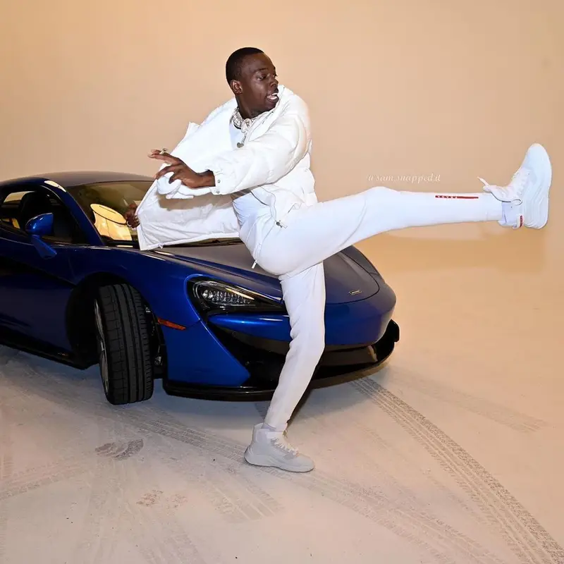 Bobby Shmurda outfit in Prada, 2021