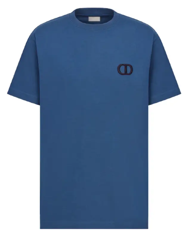 CD Icon Regular-Fit T-Shirt Blue Organic Cotton Jersey